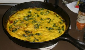 Bacon and Baby Green Frittata