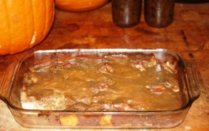White Chocolate Persimmon Pudding